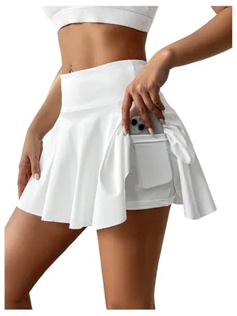Ruffle Skirt, White (with pockets)
