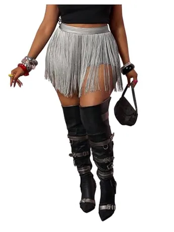Plus Size High Waisted Top, Silver
