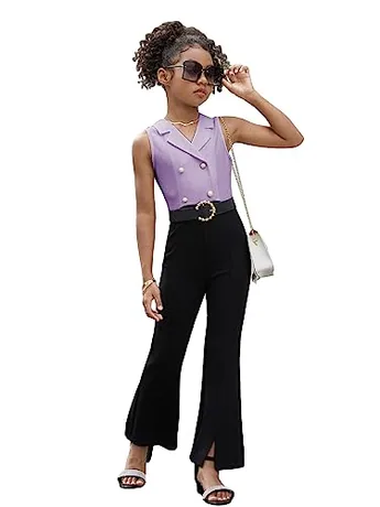 Sleeveless Jumpsuit, Purple