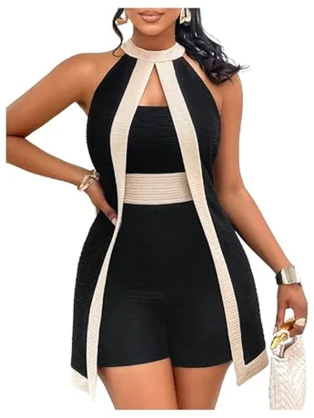 Sleeveless Halter Jumpsuit, Black