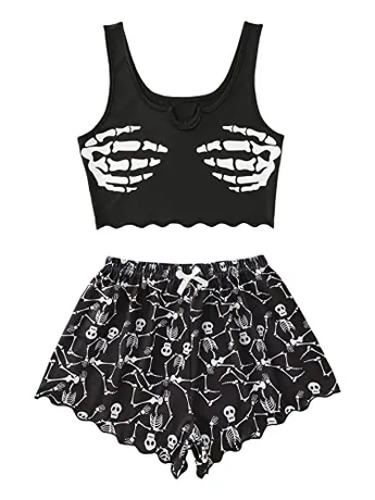 Plus Size Sleep Set, Black (3X-Large Plus)