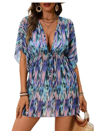 Tie Dye Cover Up, Blue