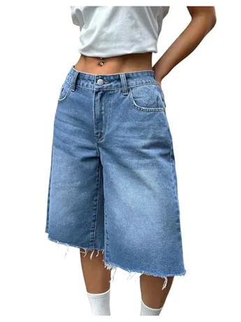 Wide Leg Denim Jeans, Blue (31)