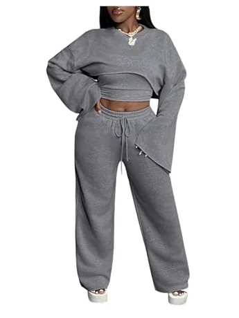 Long Sleeve Outfit Set, Grey (Large)