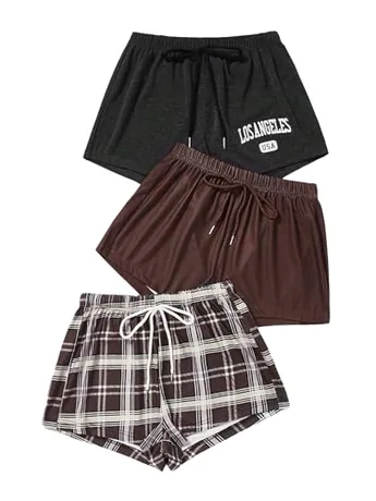 Plaid Sleep Set, Black (X-Large)