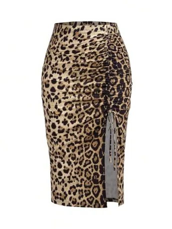 Plus Size Midi Skirt, Multicolour