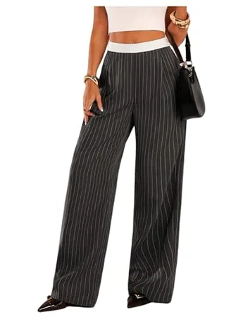 Striped Trousers, Grey
