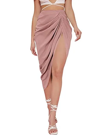 Satin Skirt, Pink