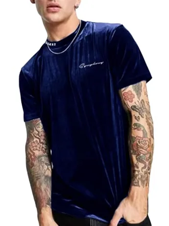 Velvet T-Shirt, Blue