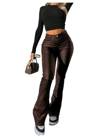 High Waisted Trousers, Chocolate