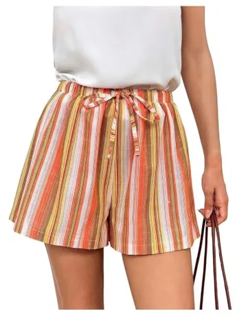 Wide Leg Shorts, Orange