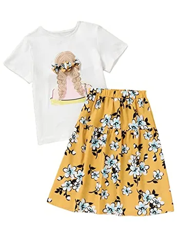 Floral Outfit Set, White